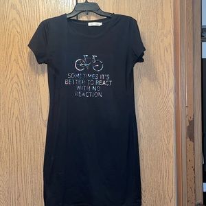 🔥Sale🔥beautiful black T shirt dress/knee length